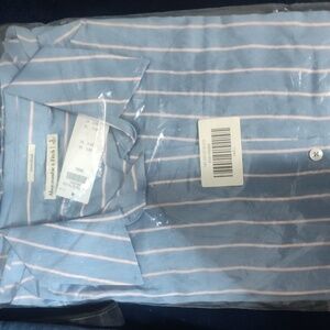 Abercrombie and Fitch blue striped collared longsleeve